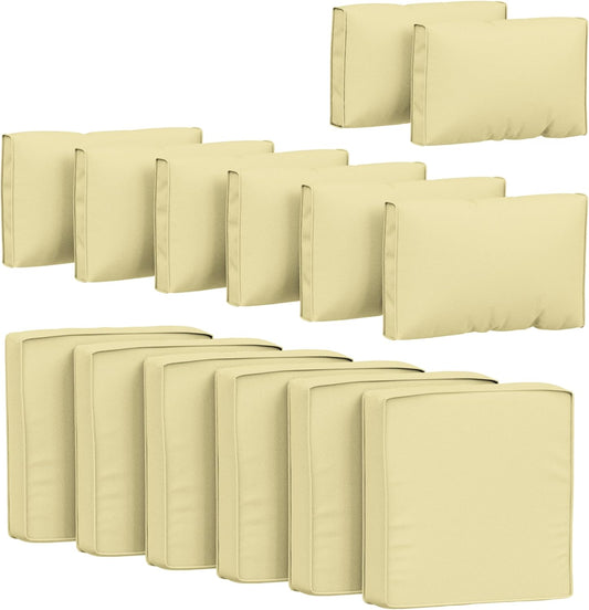 14 Pcs Outdoor Cushion Covers for Patio Furniture Replacement