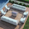16-Piece Outdoor Patio Furniture Set with Fire Pit Table - Cozy
