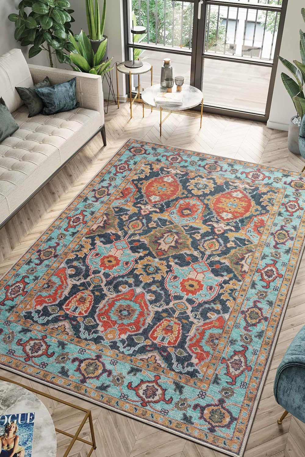 Keen Home Design 3x5 Rug - Vintage Machine Washable Entry Rug