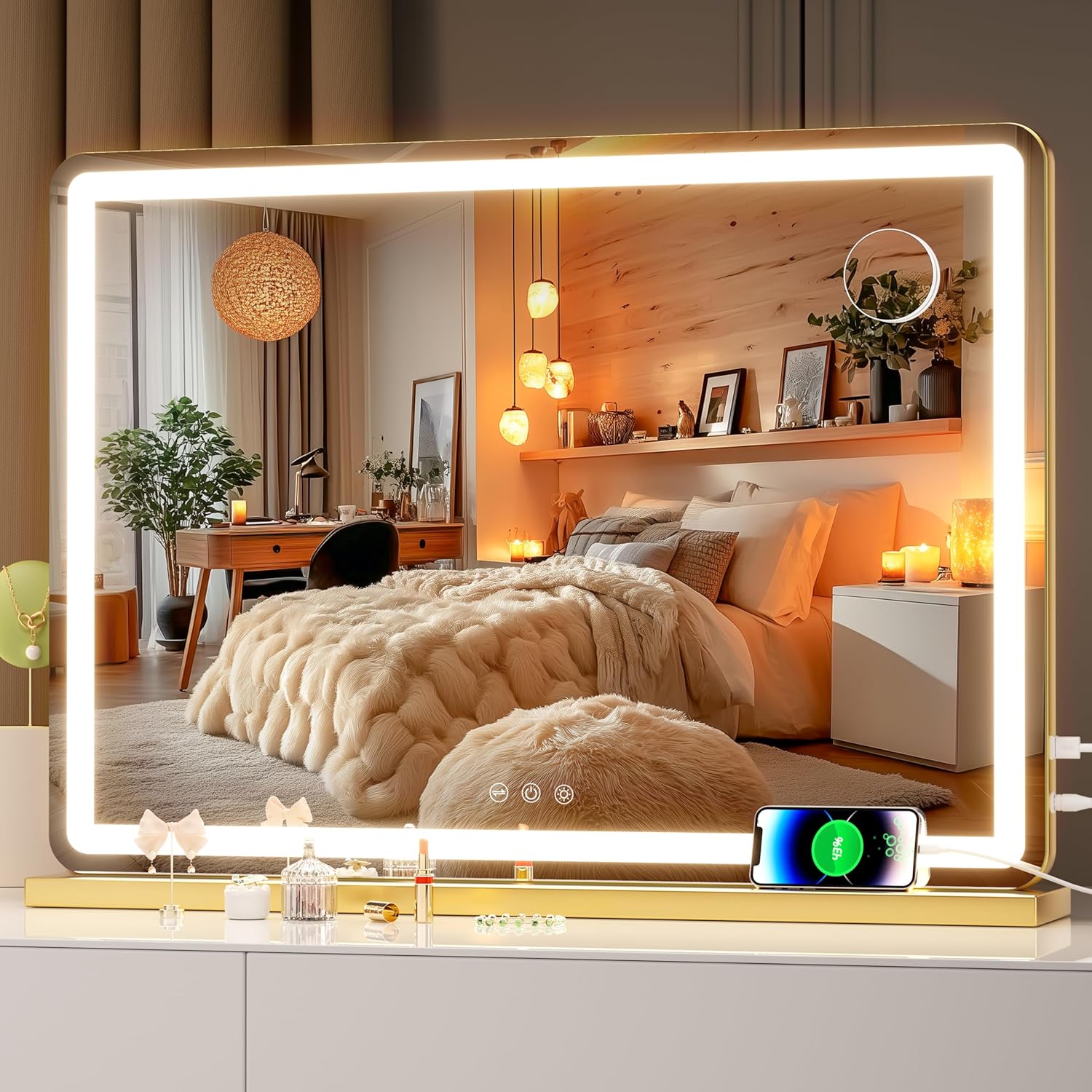 Hasipu Vanity Mirror with Lights for Perfect Makeup Application