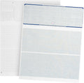 500 Blank Check Stock - Blue Linen Pattern for Computer Printing