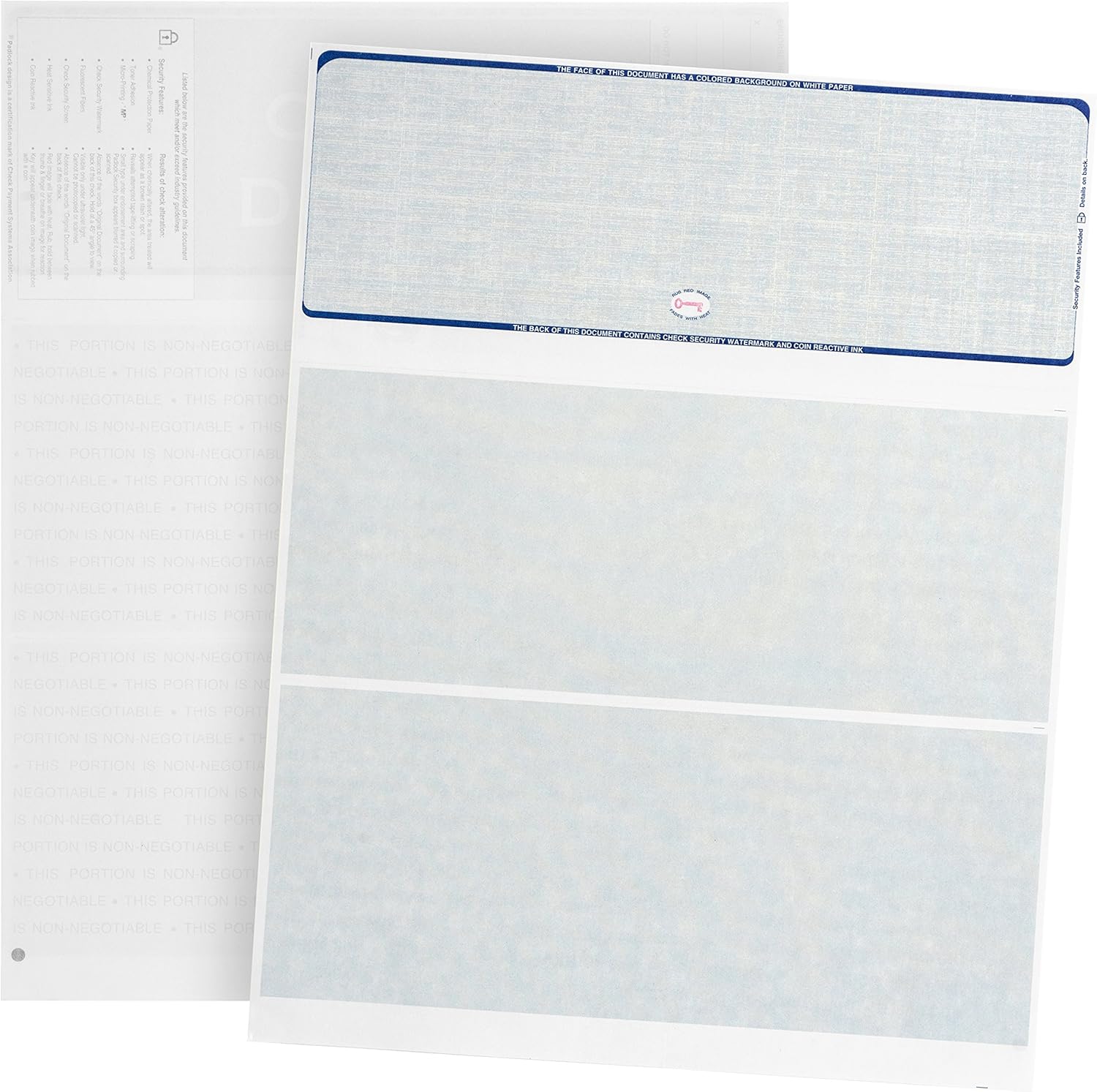 500 Blank Check Stock for Secure Computer Printed Checks