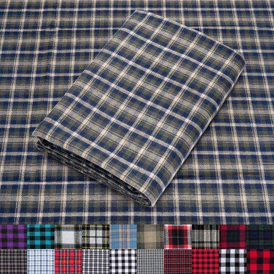 Pico Textiles 10 Yards Bolt Blue and Green Tartan Plaid Fabric