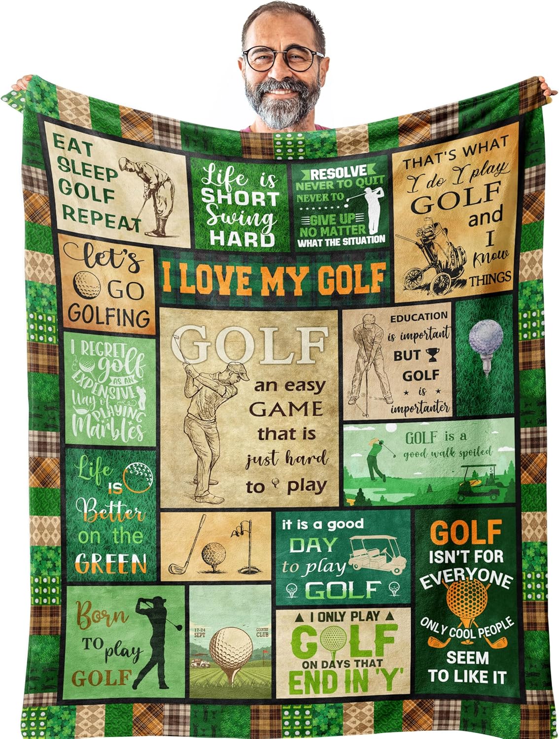 Ruvinzo Golf Lover Blanket - Cozy Gift Idea!