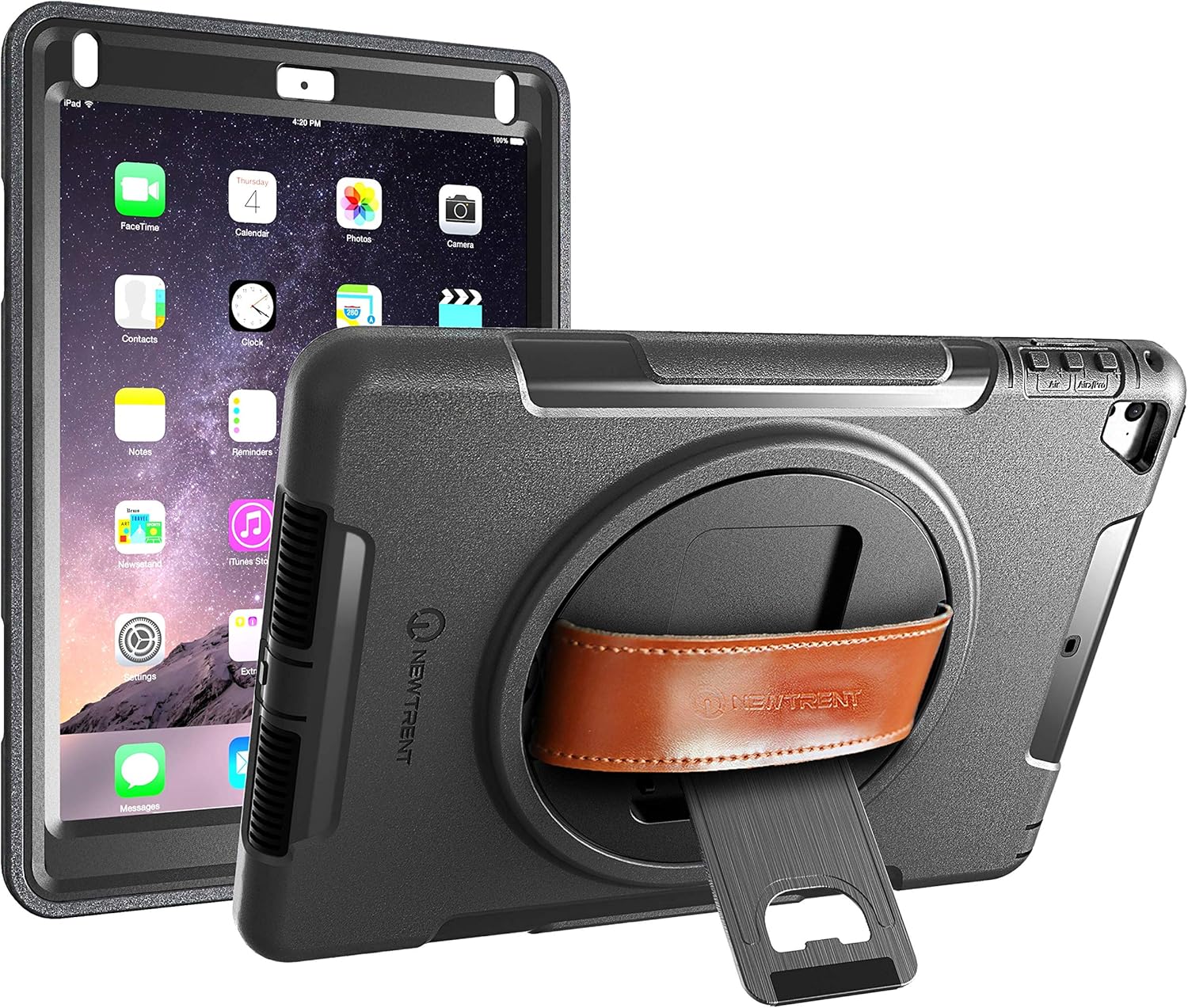 Full-Body Protection iPad Case with Kickstand and Hand Strap
