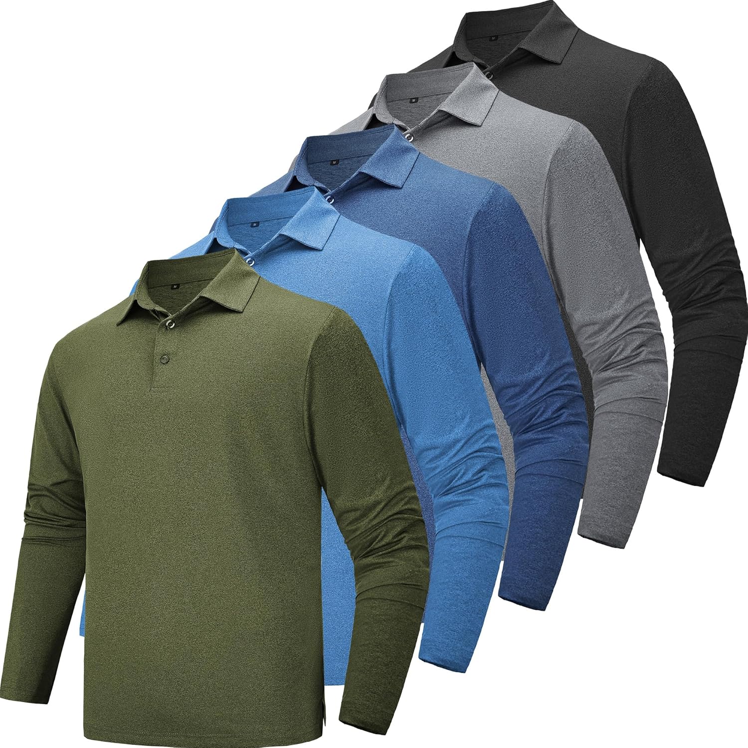 Quick Dry Long Sleeve Polo Shirts for Men - Versatile Comfort