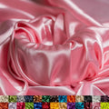 Pink Stretch Charmeuse Satin Fabric by the Yard - Silky 58/60 in