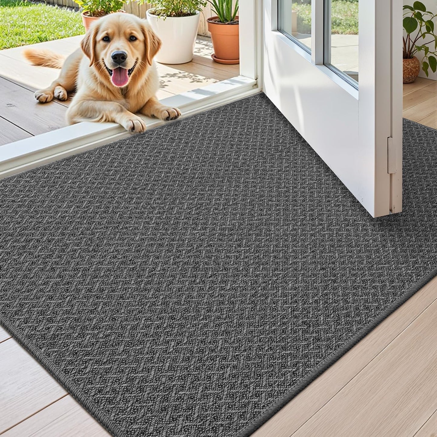 Color&Geometry Ultra Thin Indoor Door Mat for Entryway Use