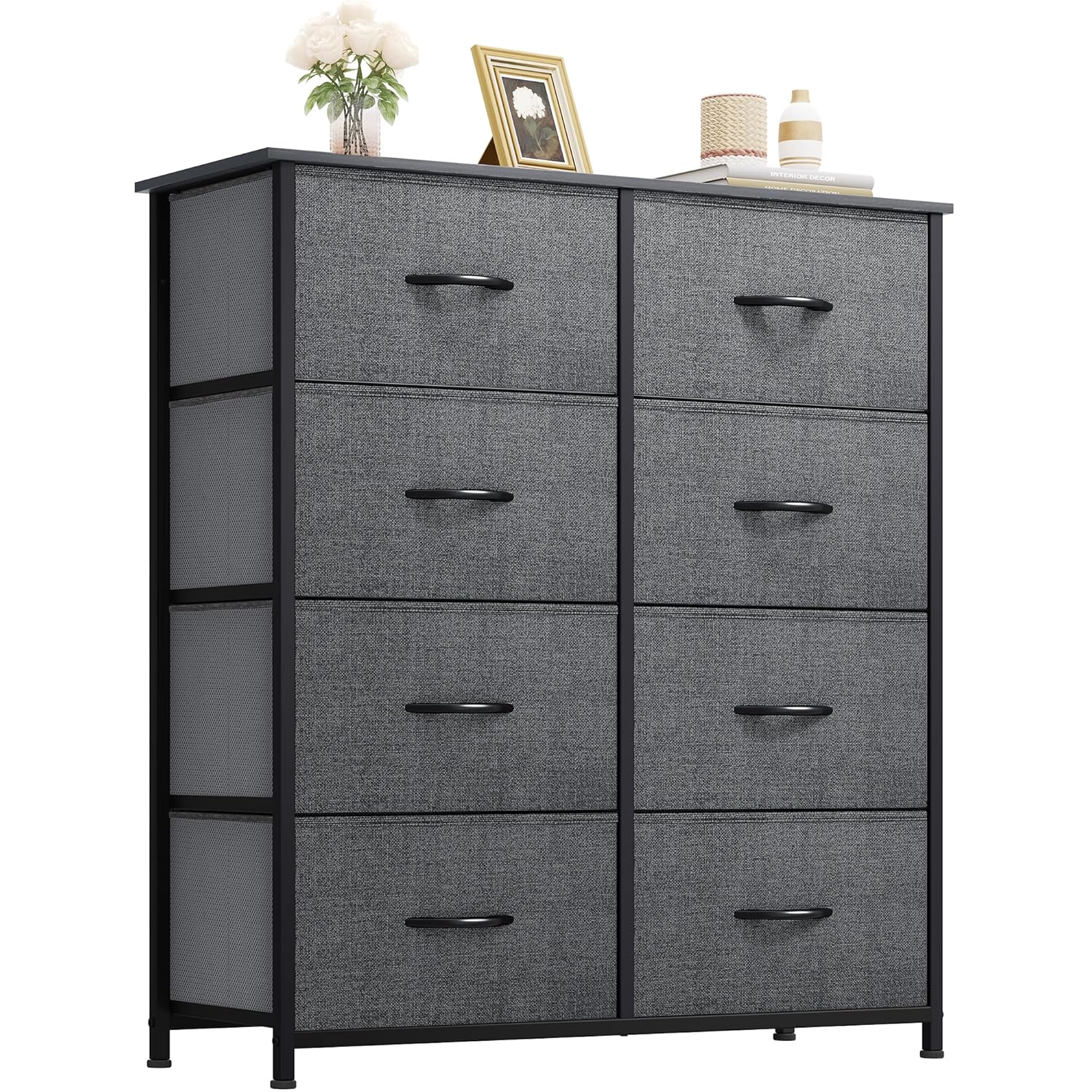 YITAHOME 8 Drawers Fabric Dresser - Sturdy Storage Tower Unit