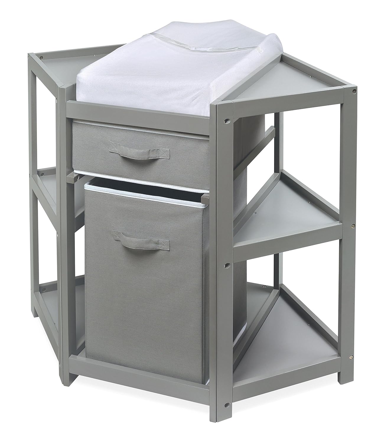 Badger Basket Corner Baby Changing Table - Space-Saving Design
