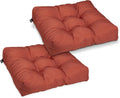 Square Patio Seat Cushions 19 x 19 x 5 in 2-Pack Brick