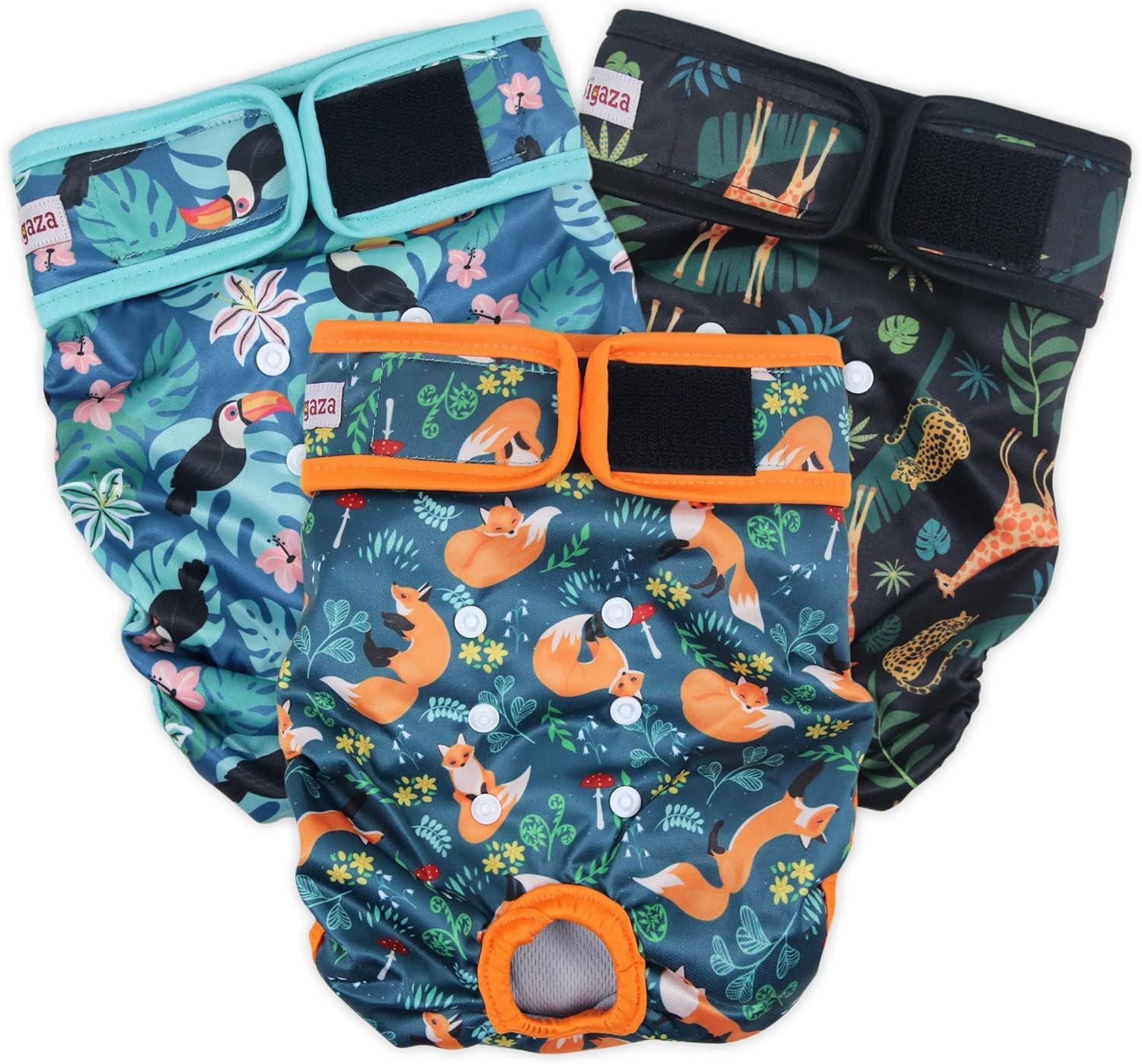 Washable Dog Diapers 3 Pack - Reusable & Stylish - XL Size