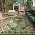 Green Rugs for Bedroom Area Rugs 5x7 Washable Boho Vintage