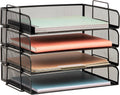 Stackable Paper Tray Desktop Organizer - 4-Tier Letter Trays
