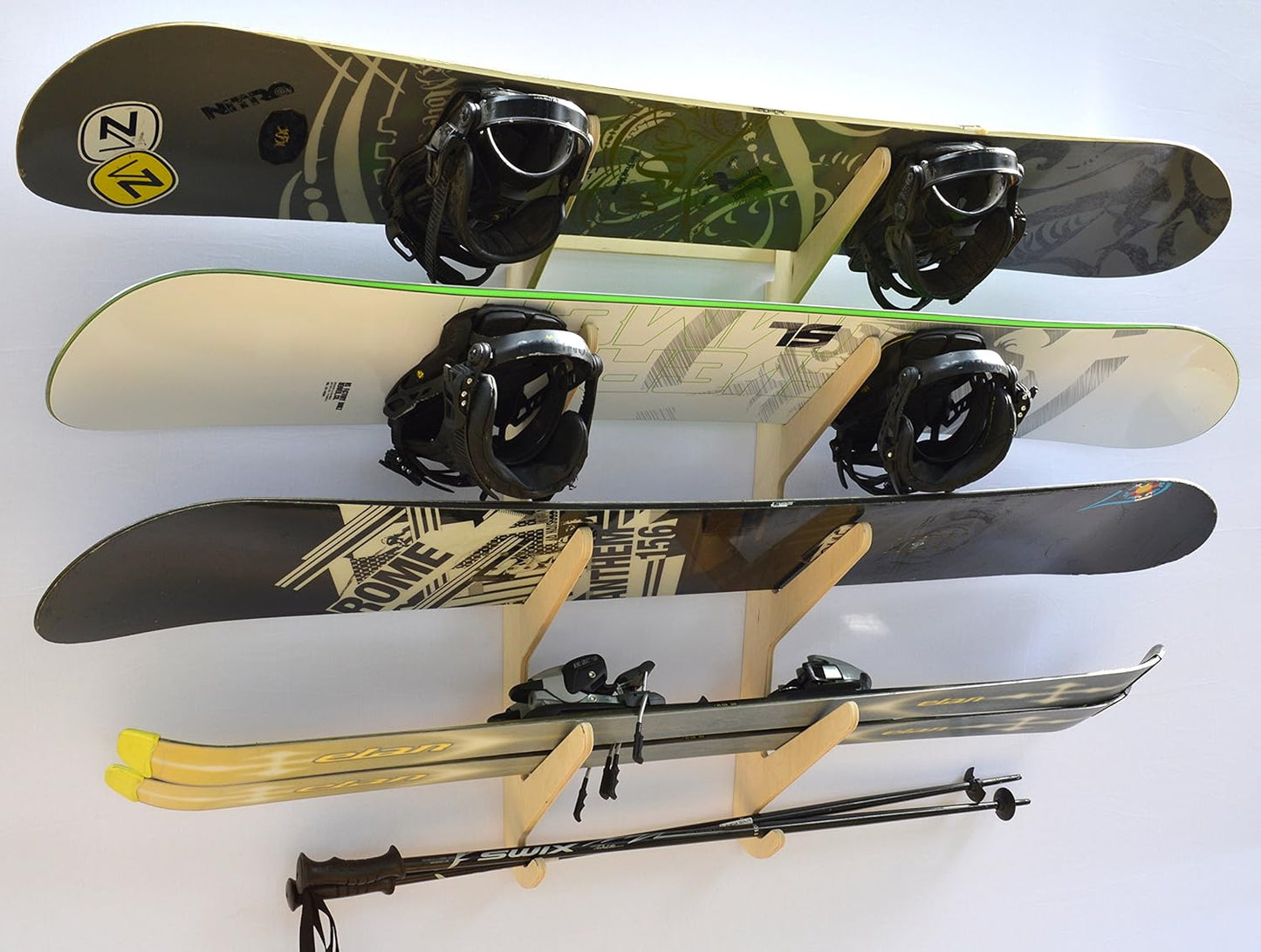Lifty Snowboard Wall Rack: Organize 4 Boards!