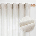 Linen Curtains for Sliding Door Semi Sheer Panels - Light Filtering