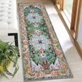Boho Hallway Runner Rug 2 ft x 6 ft - Washable Low Pile Runner