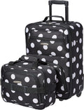 Softside Upright Luggage Set 2-Piece Black Dot - Carry-On Ready