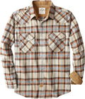 Dubinik Flannel Shirt for Men Western Pearl Snap Long (Style DF1Z)