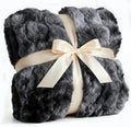 Fluffy Blanket Throw Size Faux Fur Throw for Couch or Bed - Plush Warm