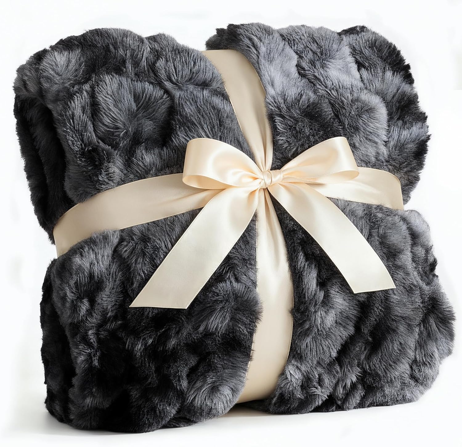 Fluffy Faux Fur Throw Blanket for Couch or Bed - Plush Comfort