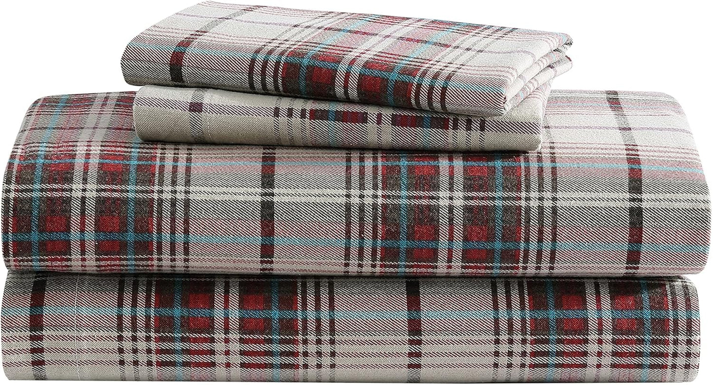 Eddie Bauer Twin Sheet Set in Warm Cotton Flannel for Cozy Nights