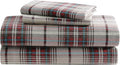 Eddie Bauer Mont Lake Plaid Flannel Sheet Set King - Cozy Winter