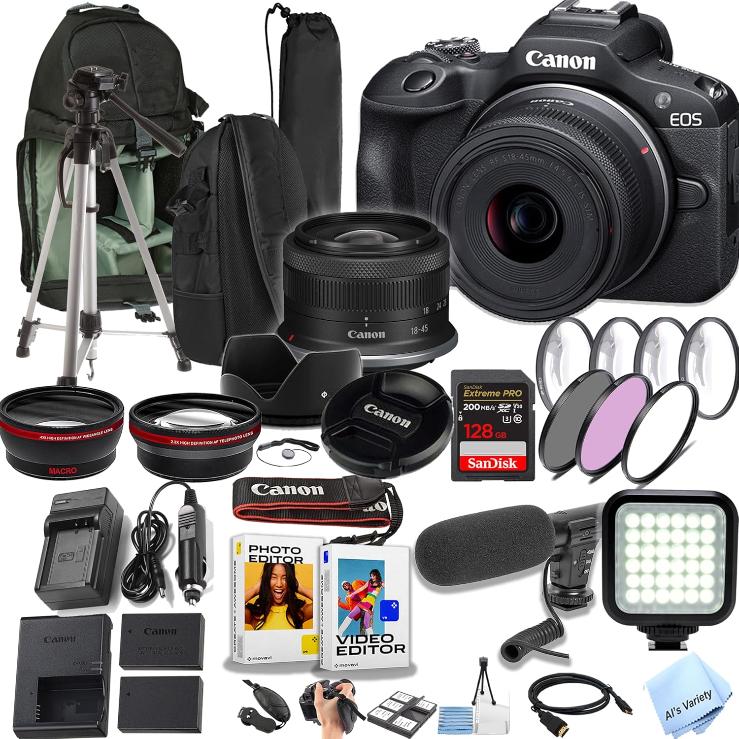 Canon EOS R100 Mirrorless Camera Bundle for Content Creators