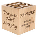 Personalized Baby Baptism Wood Block - Cherished Keepsake