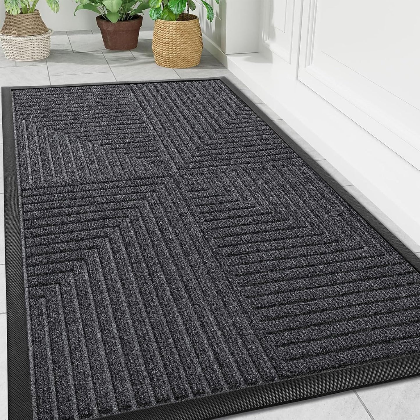 Arotive Heavy Duty Non-Slip Rubber Doormat for Indoor Outdoor Use