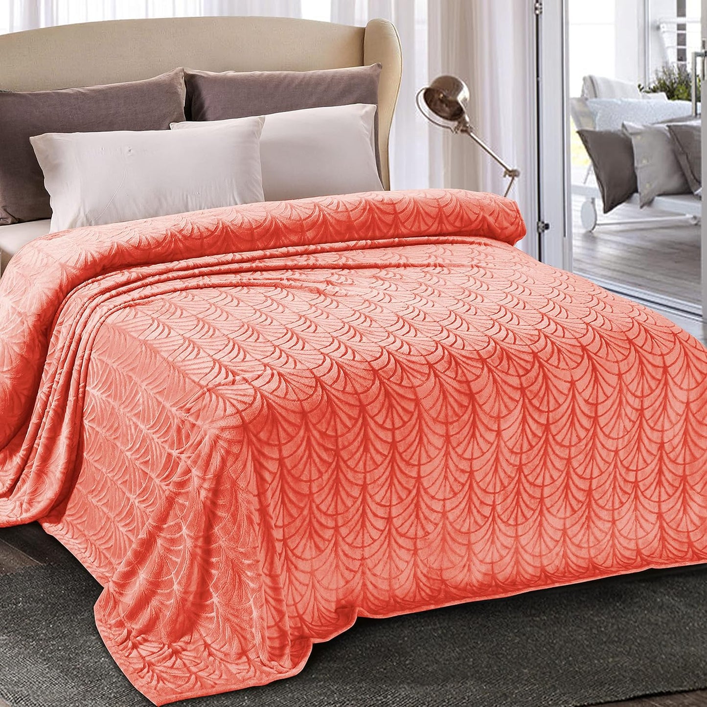 Whale Flotilla Flannel Fleece King Size Blanket for All Seasons