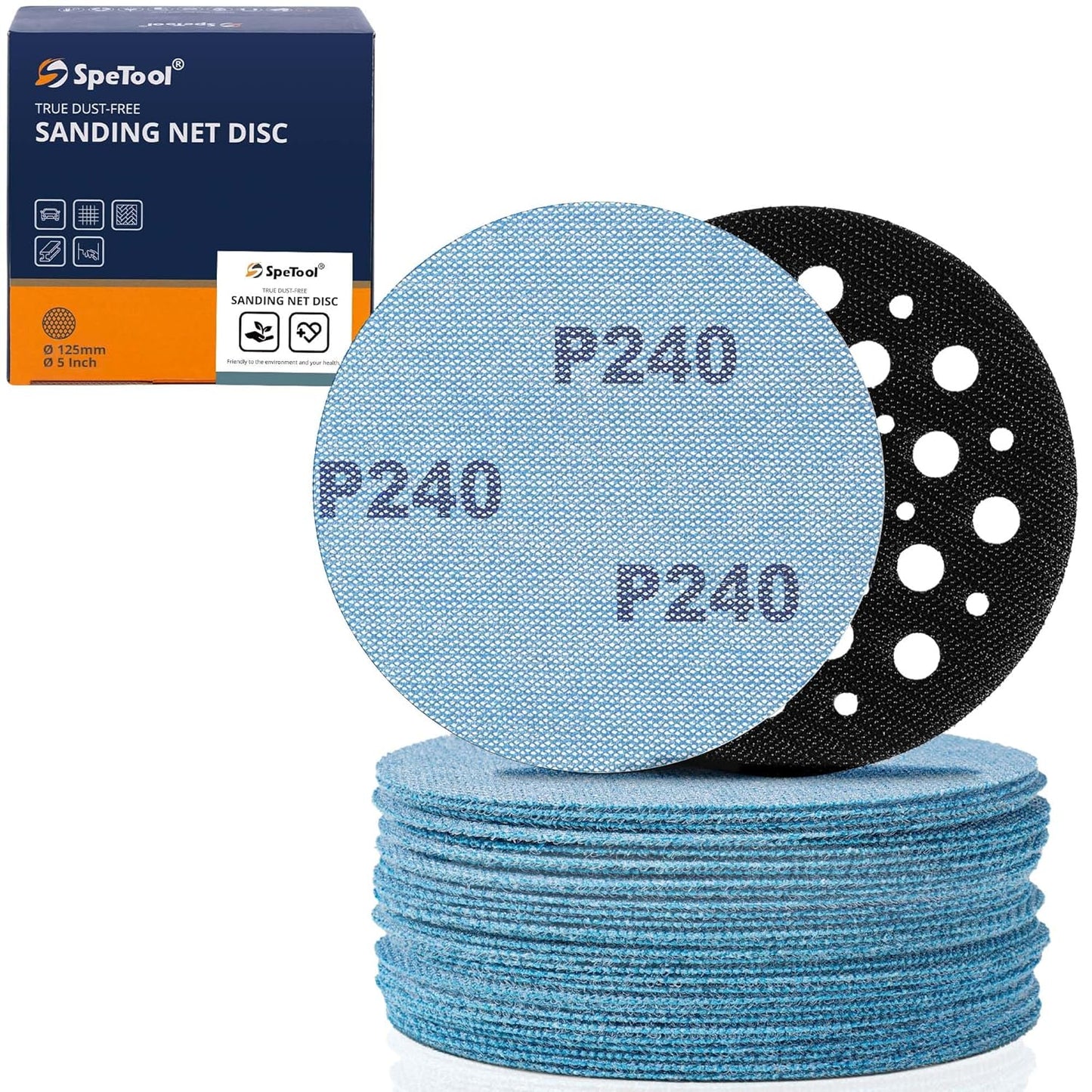 SpeTool 5 Sanding Disc Net 240 Grits - Dustless Wood Sanding