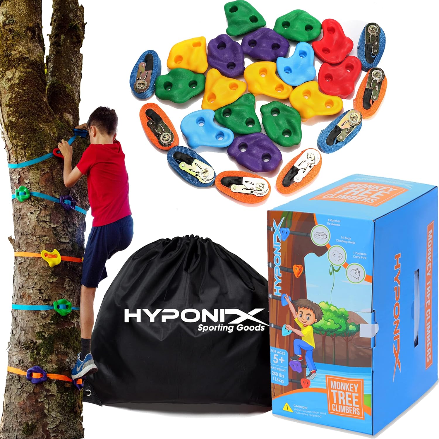 Ninja Tree Climbing Kit - Quick Setup, Safe & Durable, 250lbs Capacity