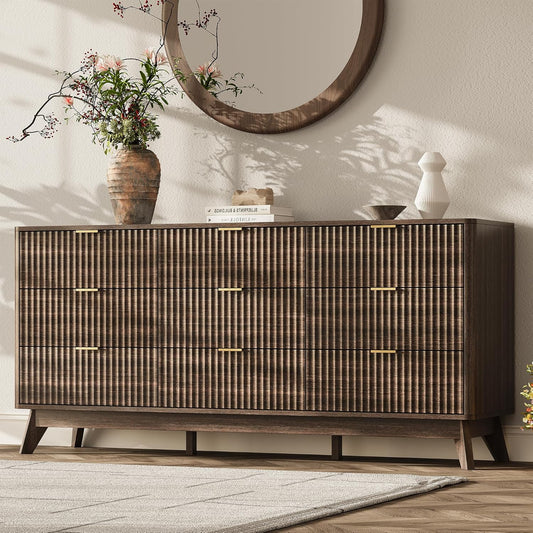 63 Inch Wide 9 Drawers Dresser for Bedroom and Living Room