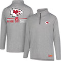 Ultra Game Men's NFL Super Soft Quarter Zip Long Sleeve T-Shirt this