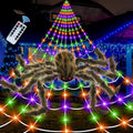 Halloween Spider Web Lights Giant Spider 16.4 ft - Bright Yard
