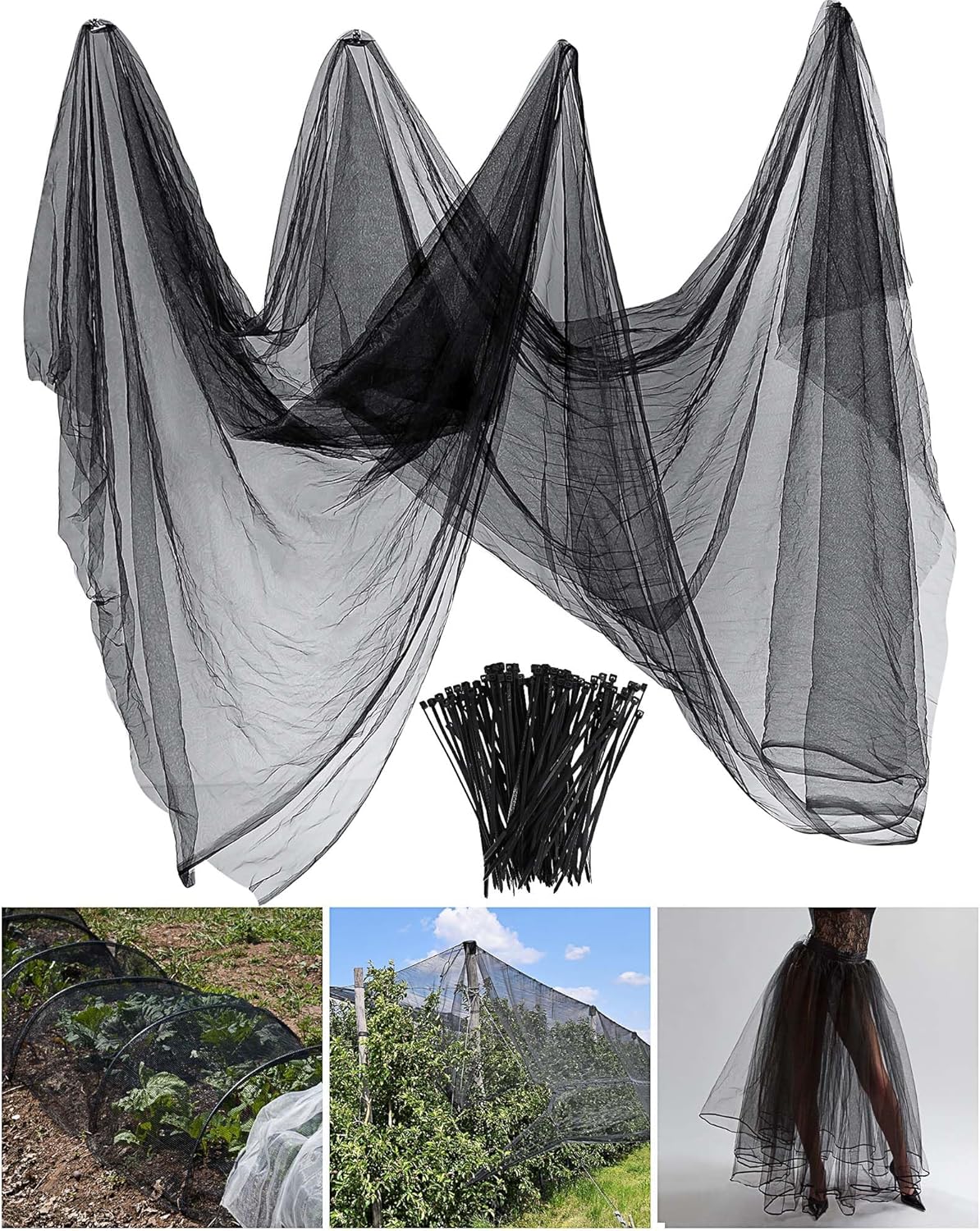 Zonon Mosquito Netting for Garden Insect Protection and More