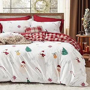 Bedsure Christmas Duvet Cover King - Festive Holiday Vibes