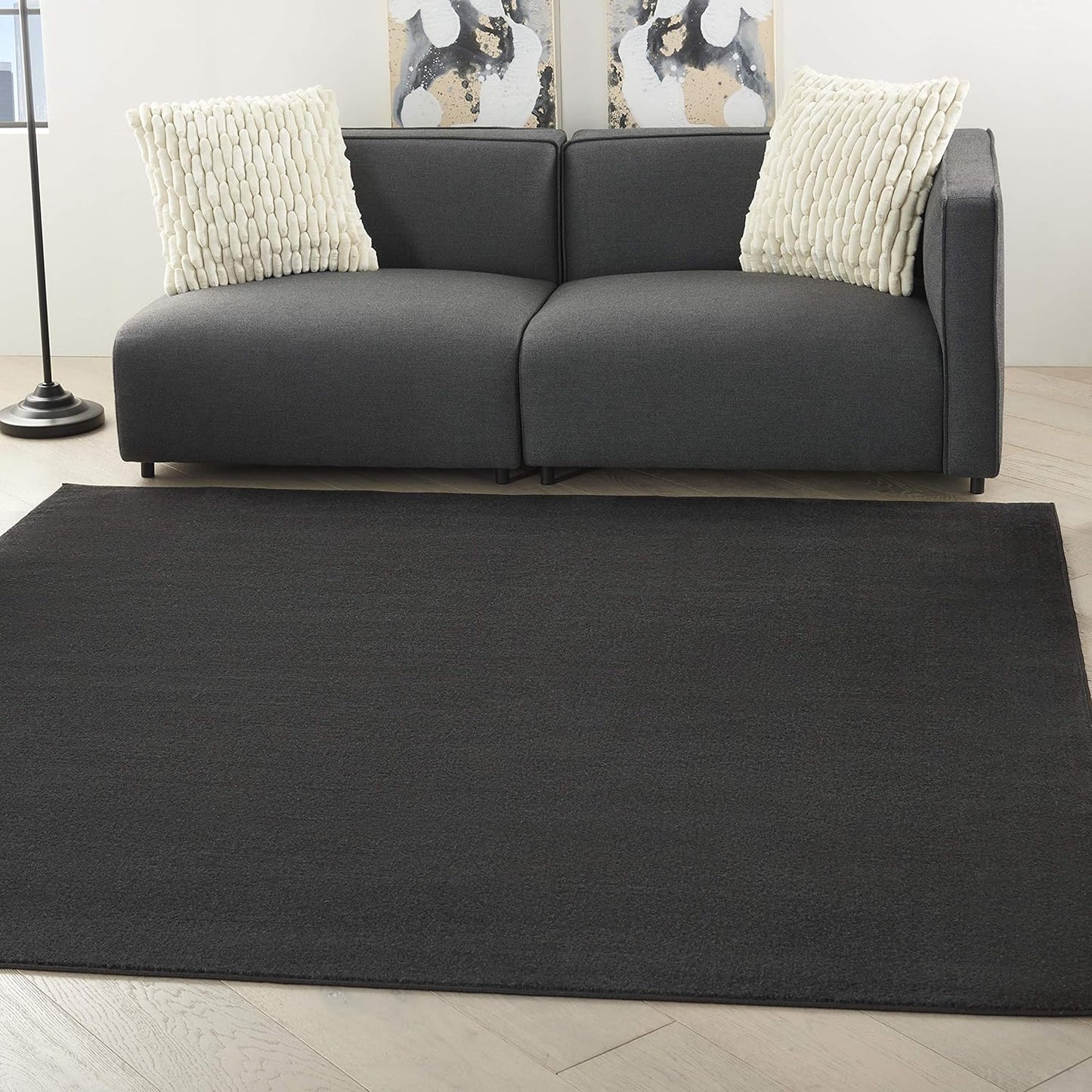Nourison Home Essentials 7ft Square Black Outdoor Area Rug Review