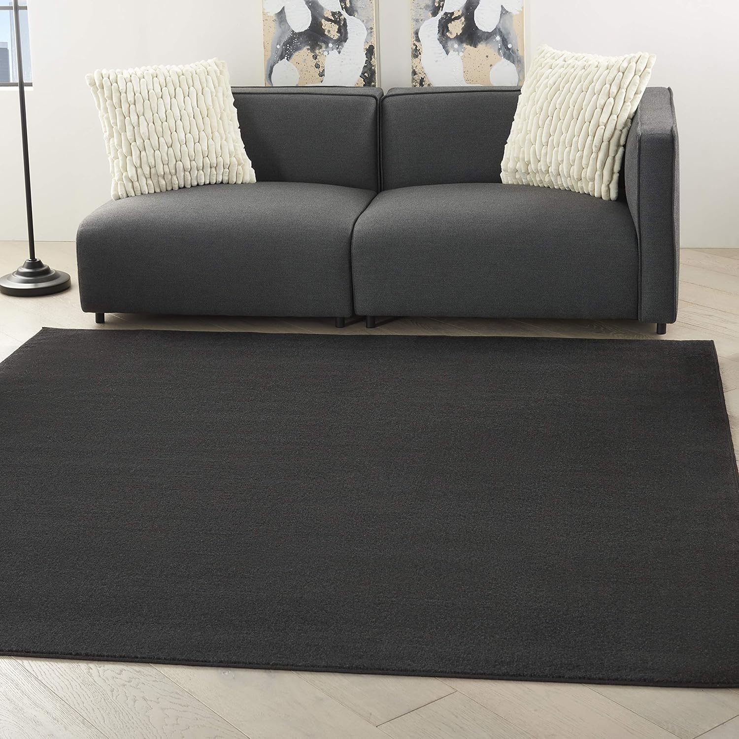 Nourison Home Essentials 7ft Square Black Outdoor Area Rug Review
