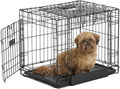 Small Ovation Double Door 24-in Folding Metal Dog Crate - Space Saving