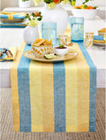 Solino Home Linen Table Runner 14 x 72 in - Bright Summer Stripe