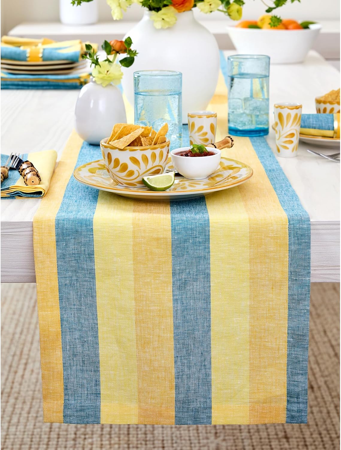 Pure Linen Table Runner 14 x 72 Inch for Stylish Dining