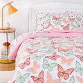 Kid's Easy Care Microfiber 5 Piece Bedding Set Twin - Butterfly
