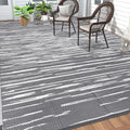 8ftx10ft Reversible Outdoor Rug - Waterproof Plastic Straw Patio Mat