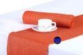 Burlap Table Runner 12 x 108 in 10 PCS - Rustic Orange Linen