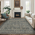 10X14 Area Rugs Machine Washable Vintage Boho Rug - Lightweight Low