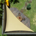 Custom Size 13ft x 20ft x 23.9ft Beige Right Triangle Sun Shade Sail