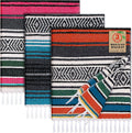 Oudain 3 Pack Mexican Blankets and Throws 45 x 70 in - Colorful