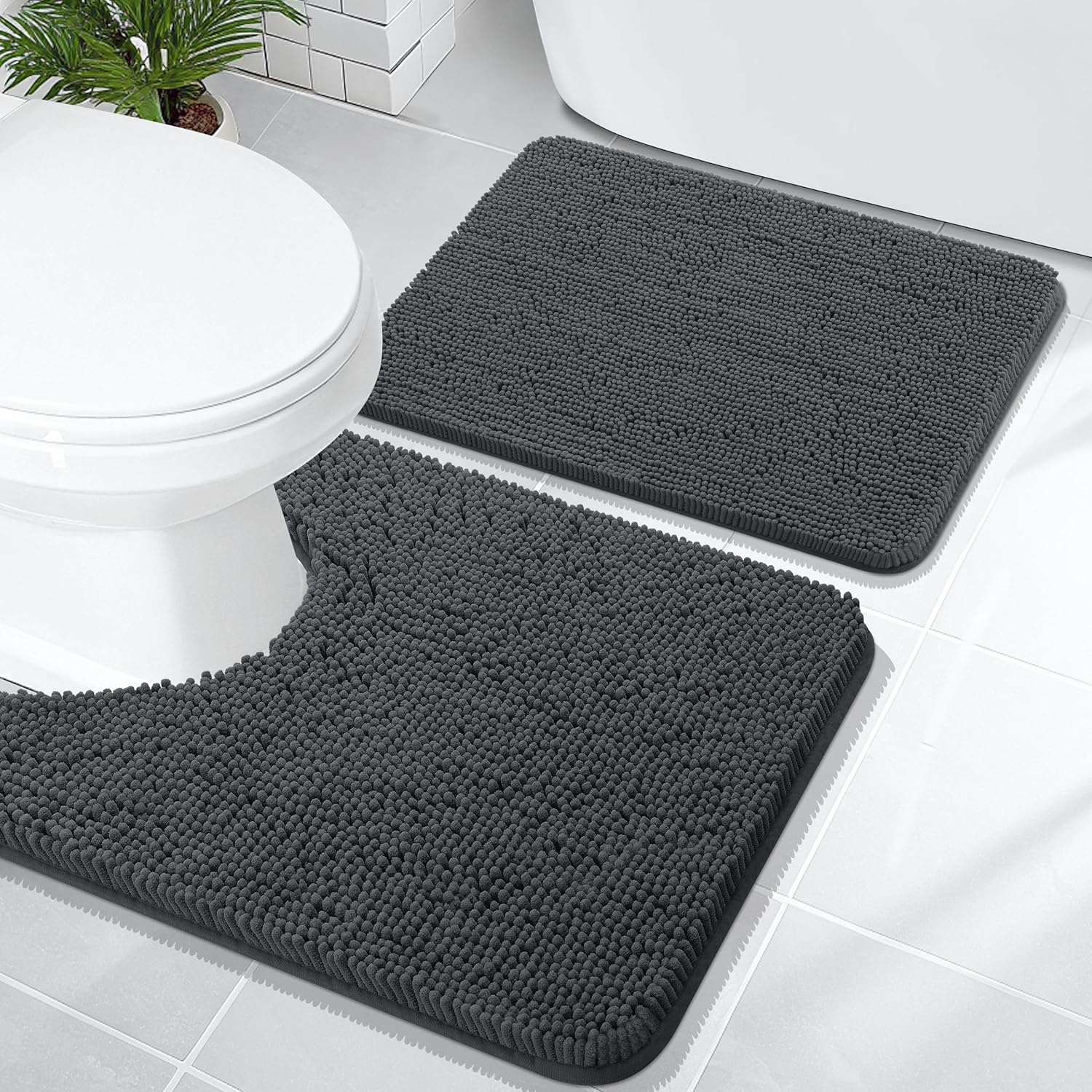 OLANLY Chenille Bath Mats Set for Ultimate Comfort and Style